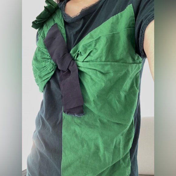 Lanvin Hunter Green T-Shirt with Bow - Picture 5 of 6